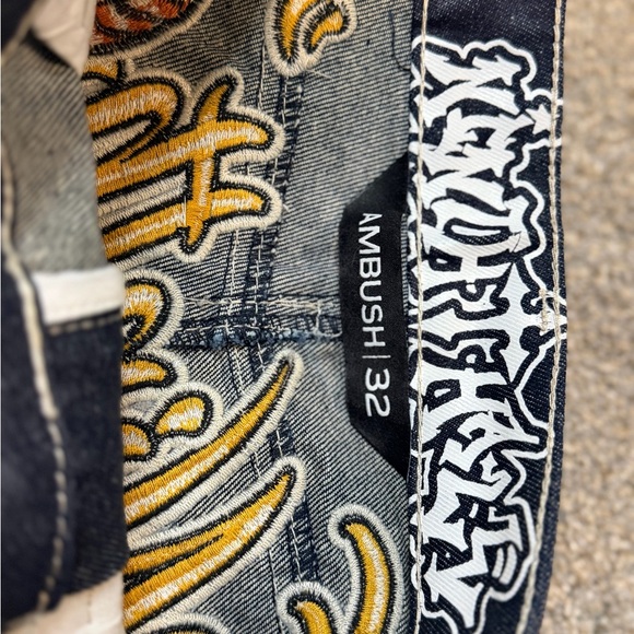 AMBUSH x Ninth Hall Embroidered Tiger Denim Jeans 32 | Rare Streetwear Graphic - Picture 6 of 8
